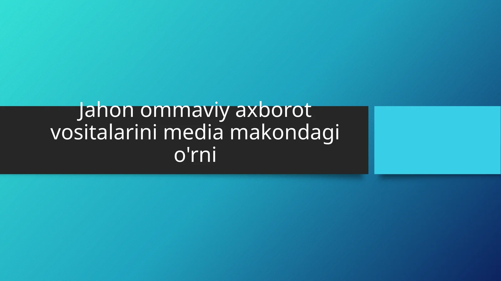 Ommaviy axborot vositalari