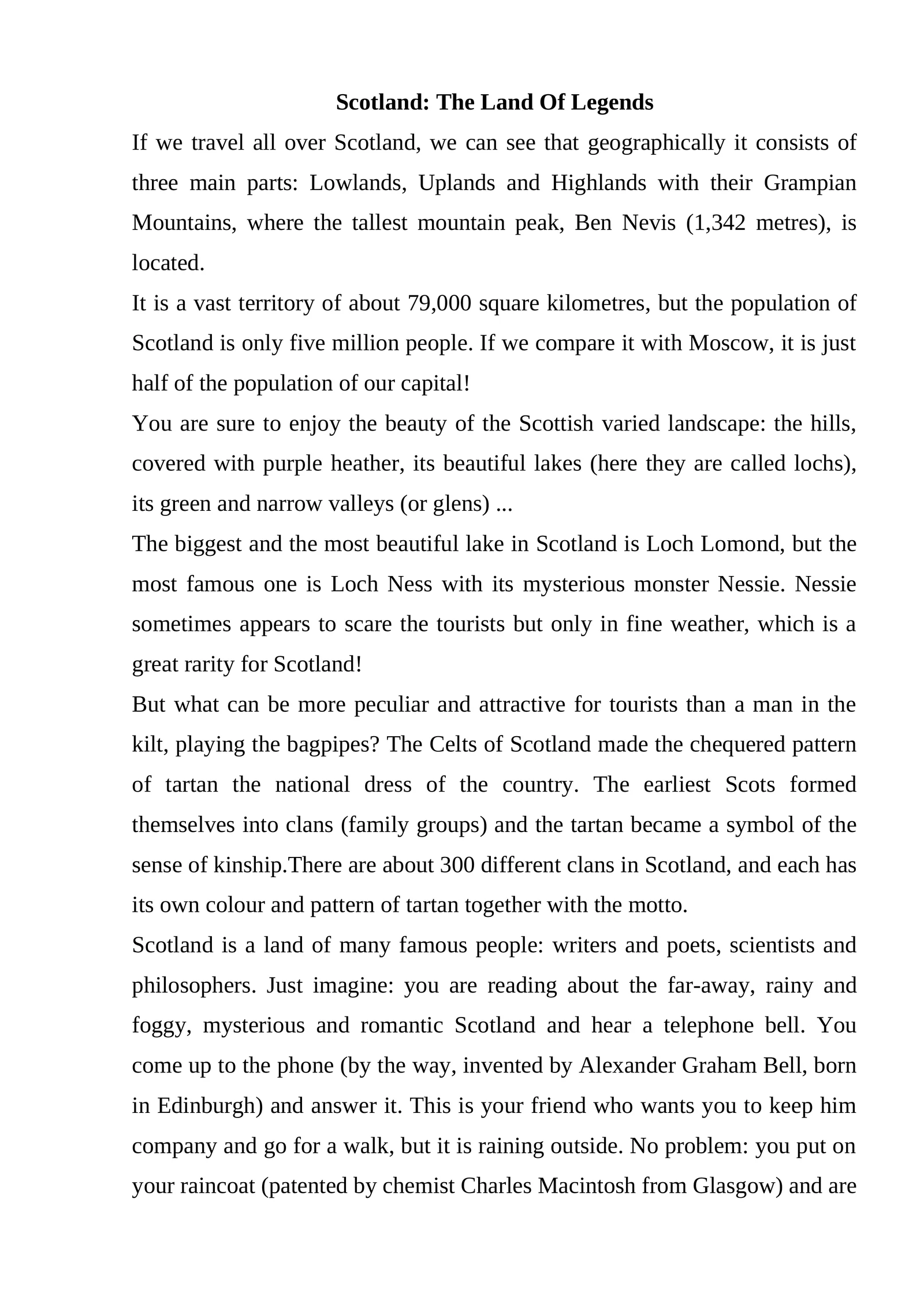 Scotland: The Land Of Legends