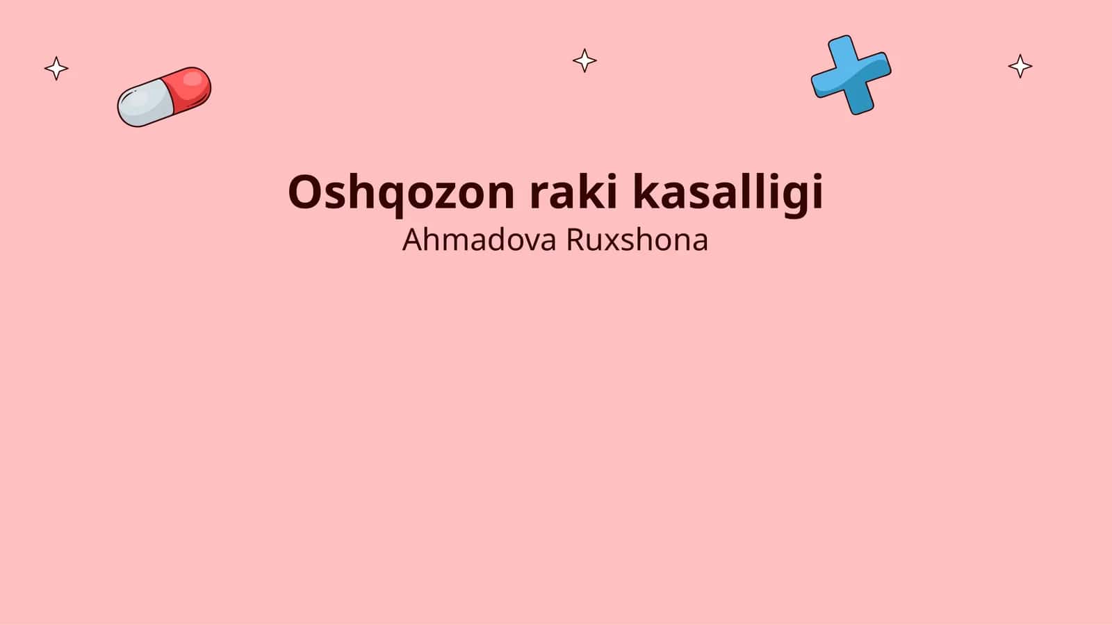 Oshqozon raki kasalligi