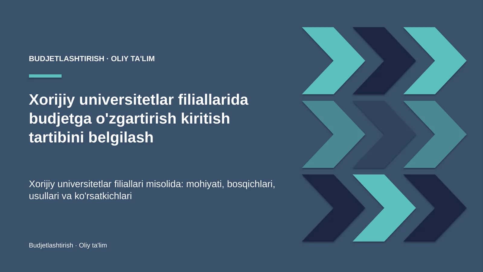 xorijiy universitetlar filiallarida budjetga o'zgartirish kiritish tartibini belgilash 2054