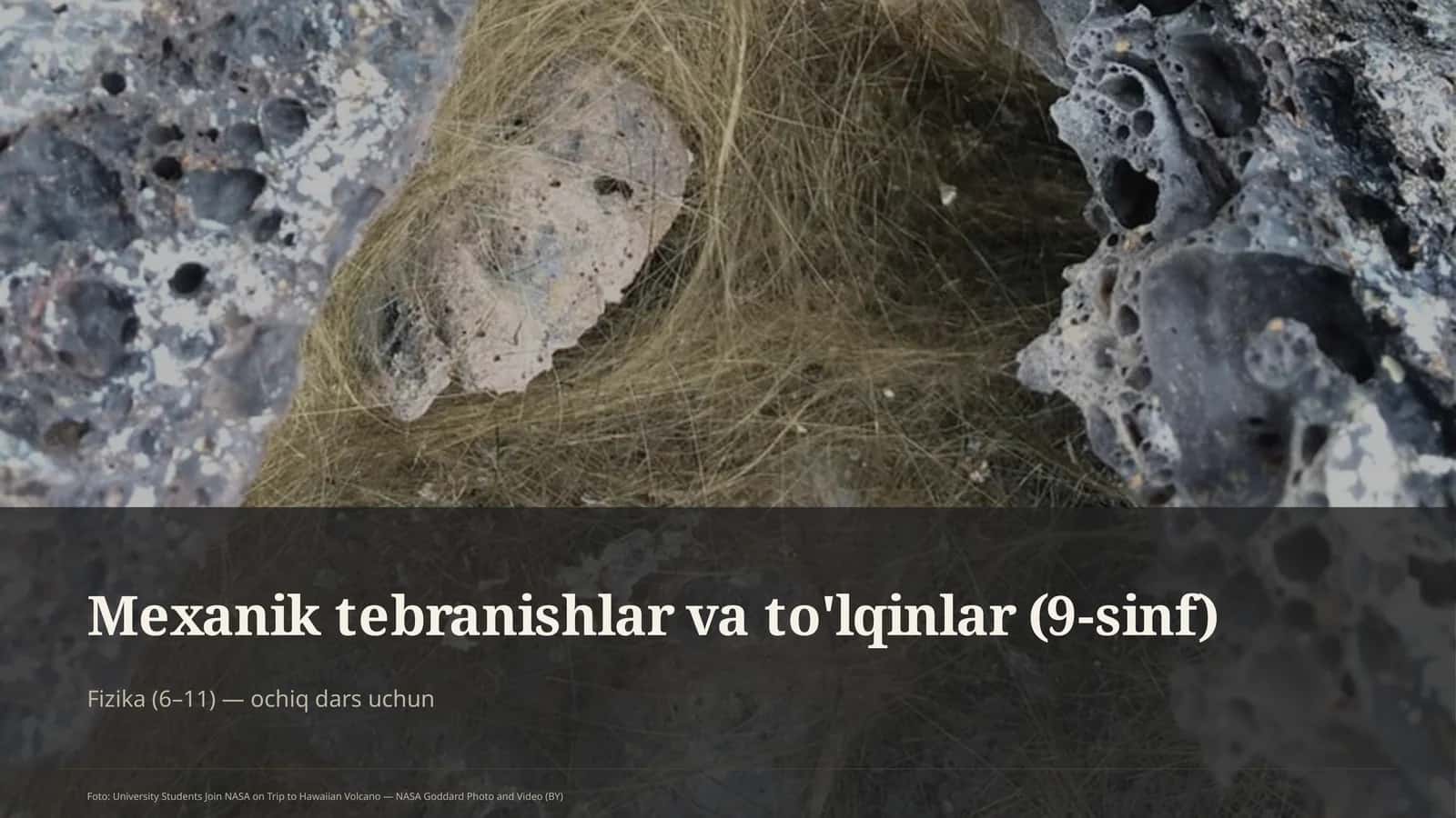 Mexanik tebranishlar va to'lqinlar (9-sinf)