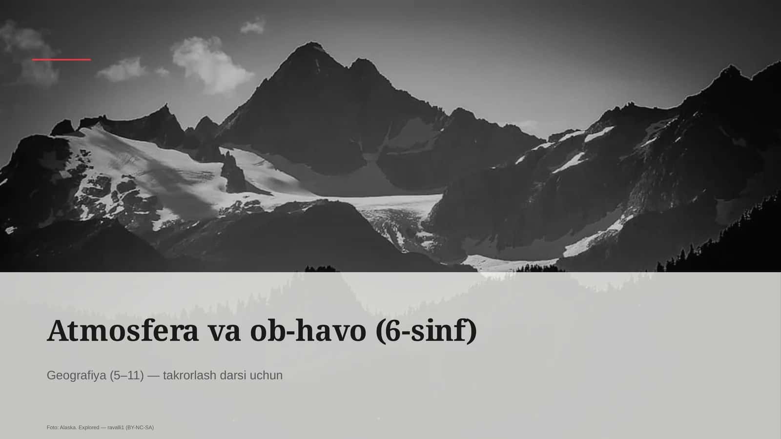 Atmosfera va ob-havo (6-sinf)