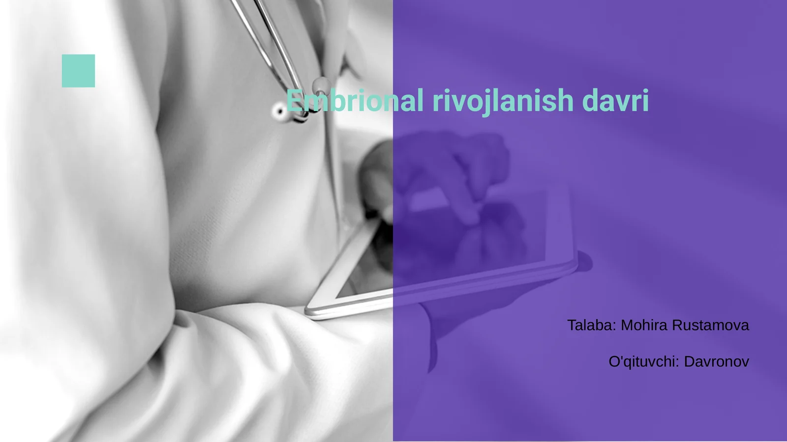 Embrional rivojlanish davri