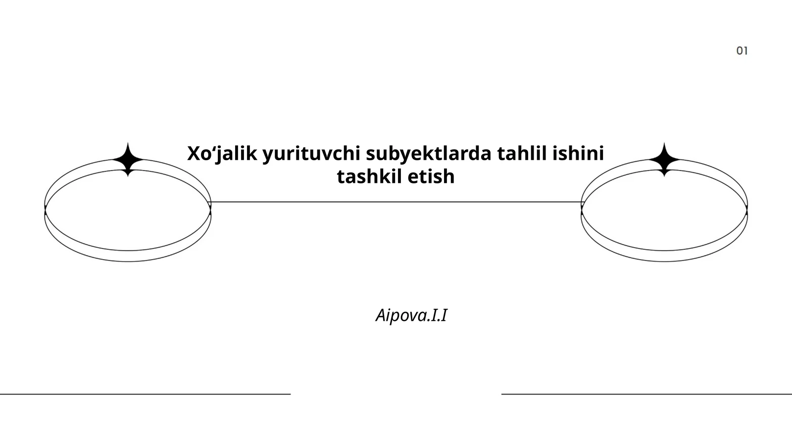 Tahlil ishini tashkil etish