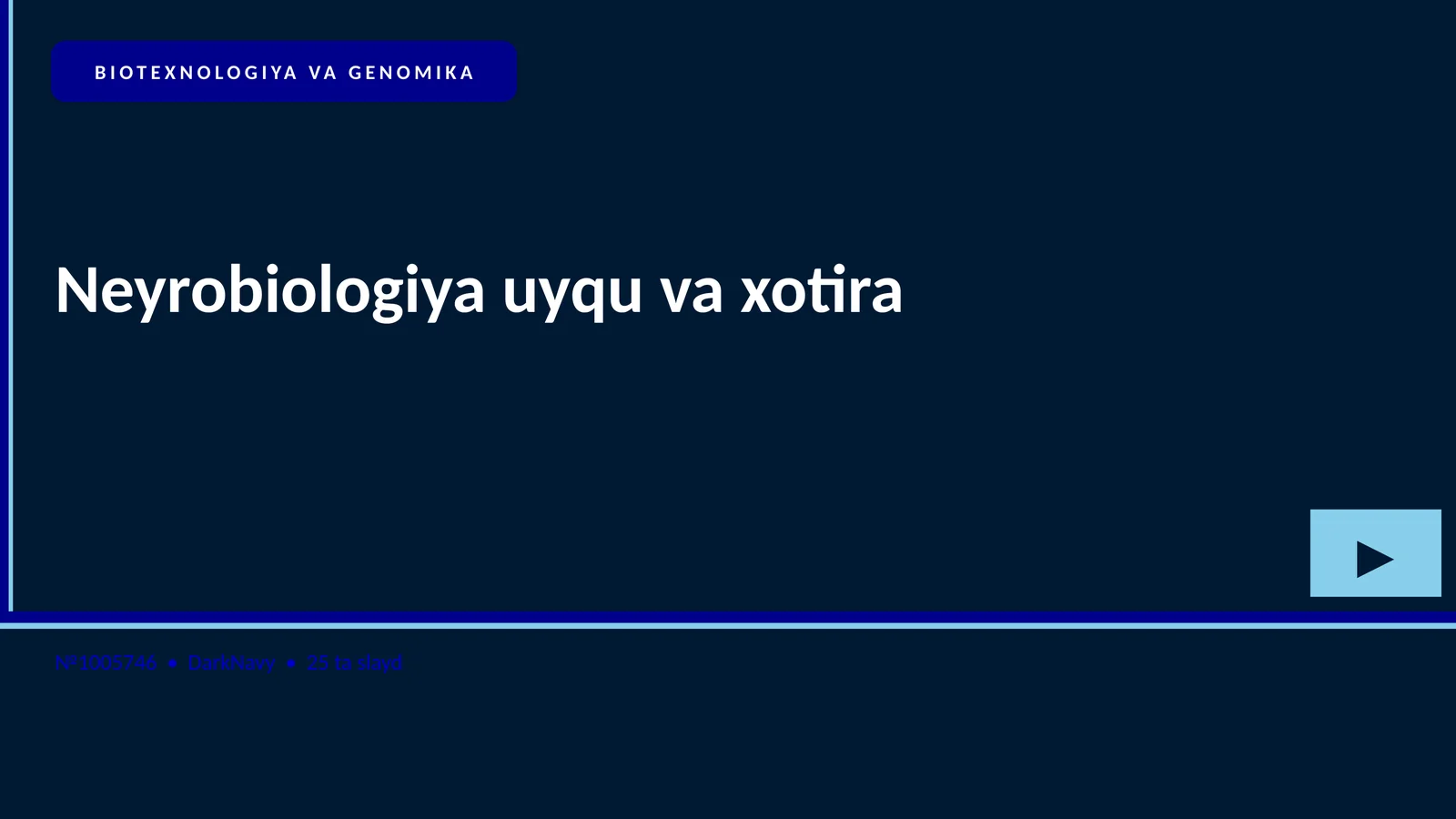 Neyrobiologiya uyqu va xotira