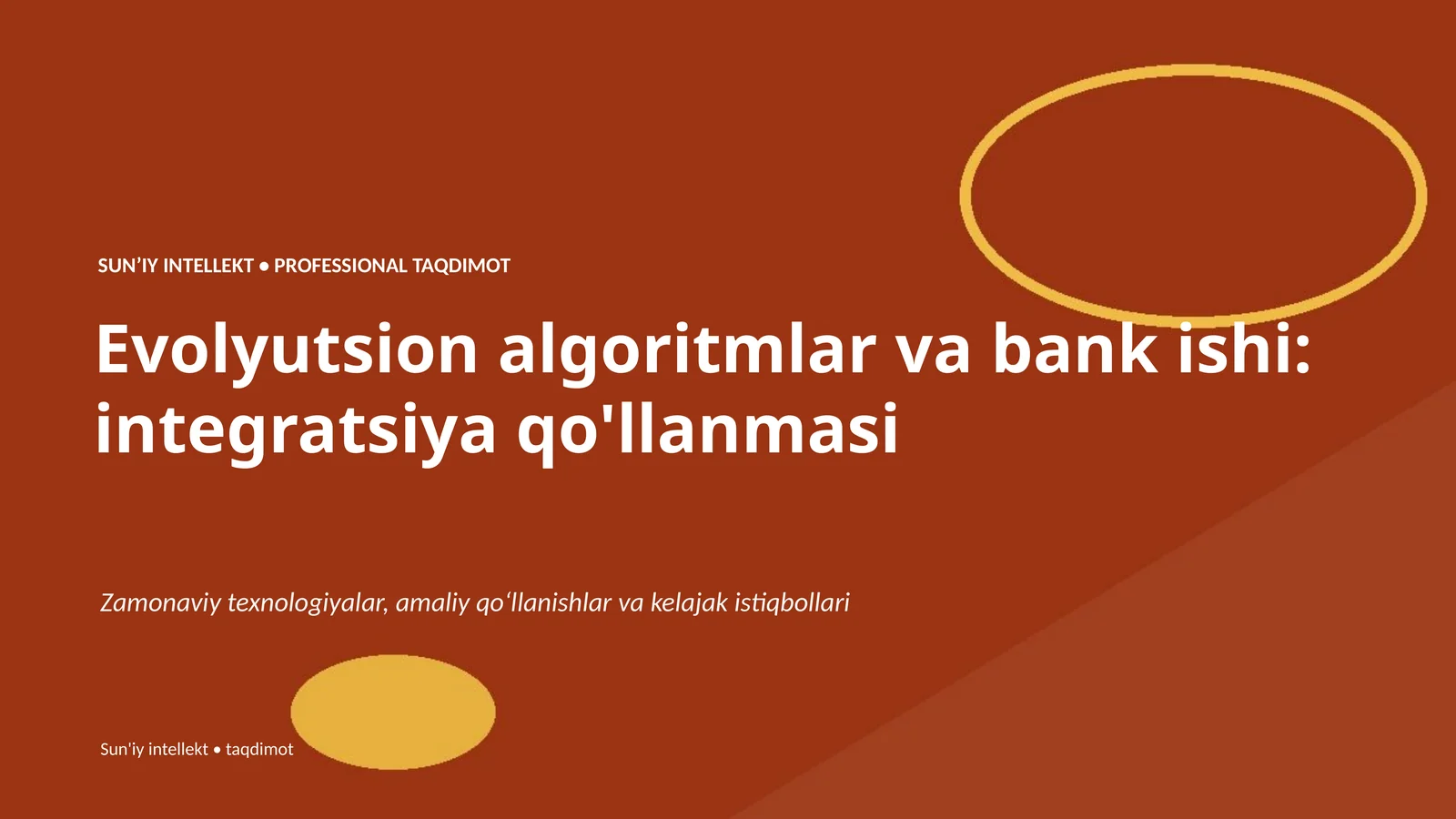 Evolyutsion algoritmlar va bank ishi: integratsiya qo'llanmasi