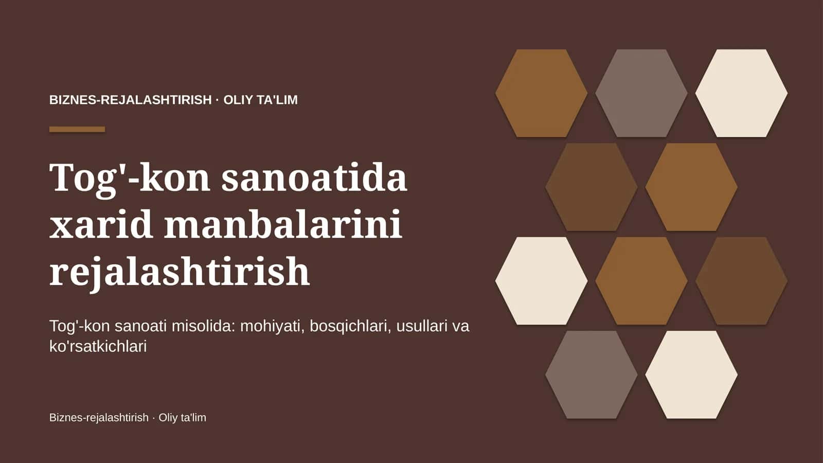 tog' kon sanoatida xarid manbalarini rejalashtirish 2506