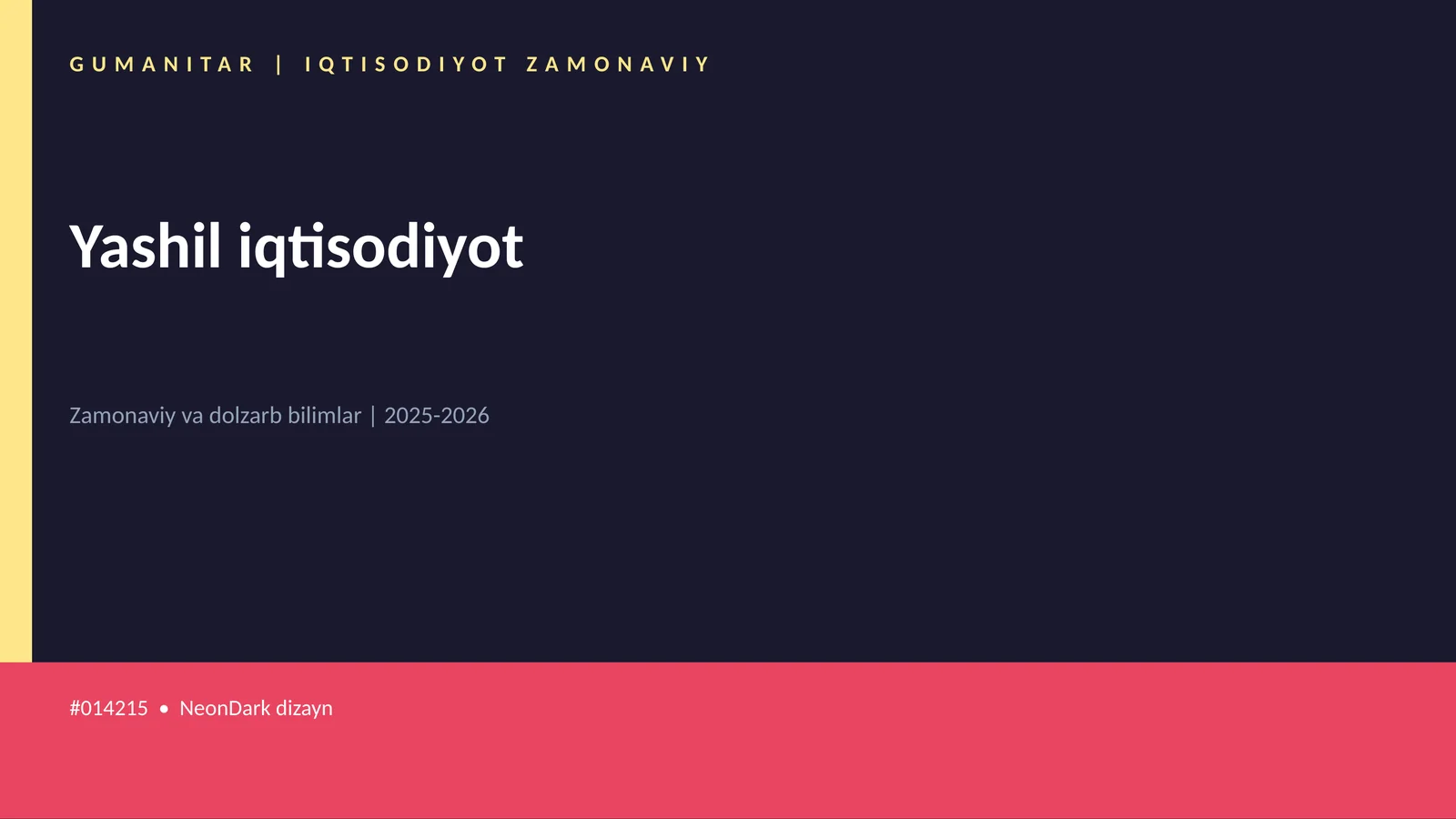 Yashil iqtisodiyot