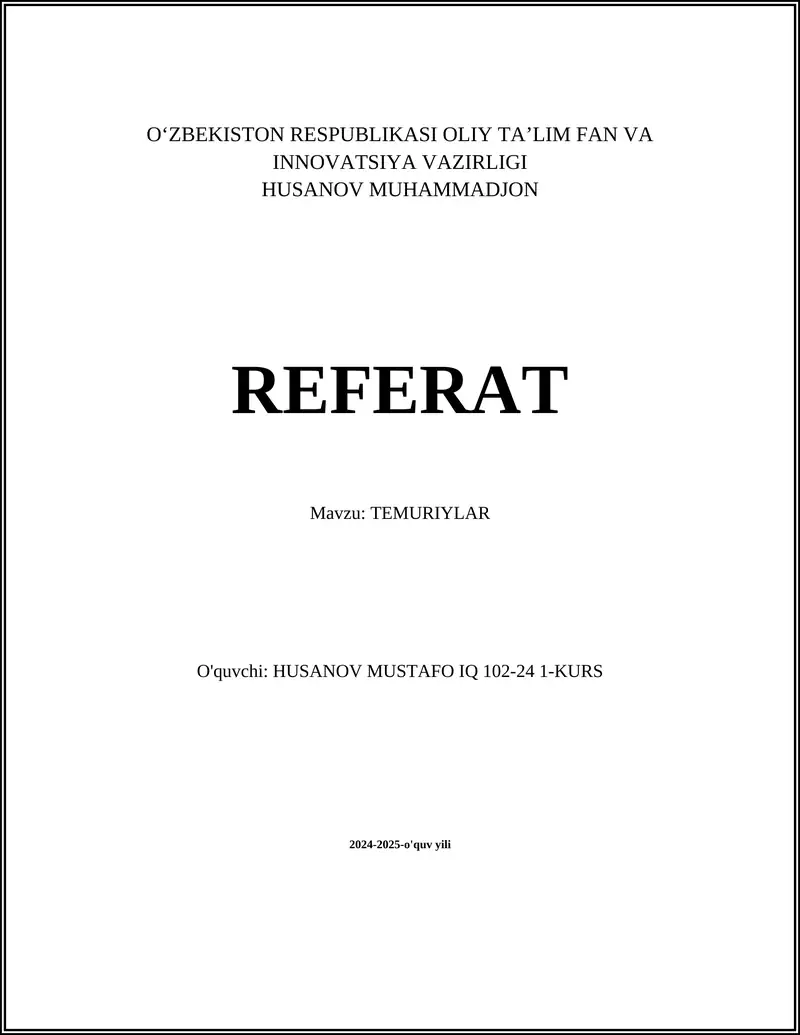 TEMURIYLAR