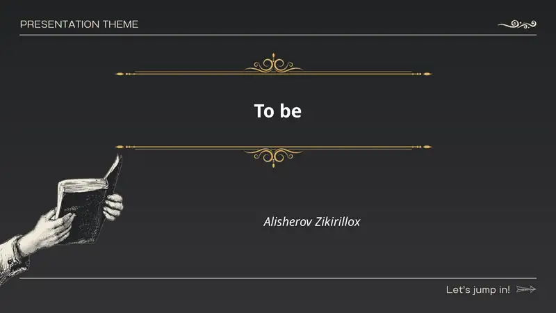 Present forms of "to be"