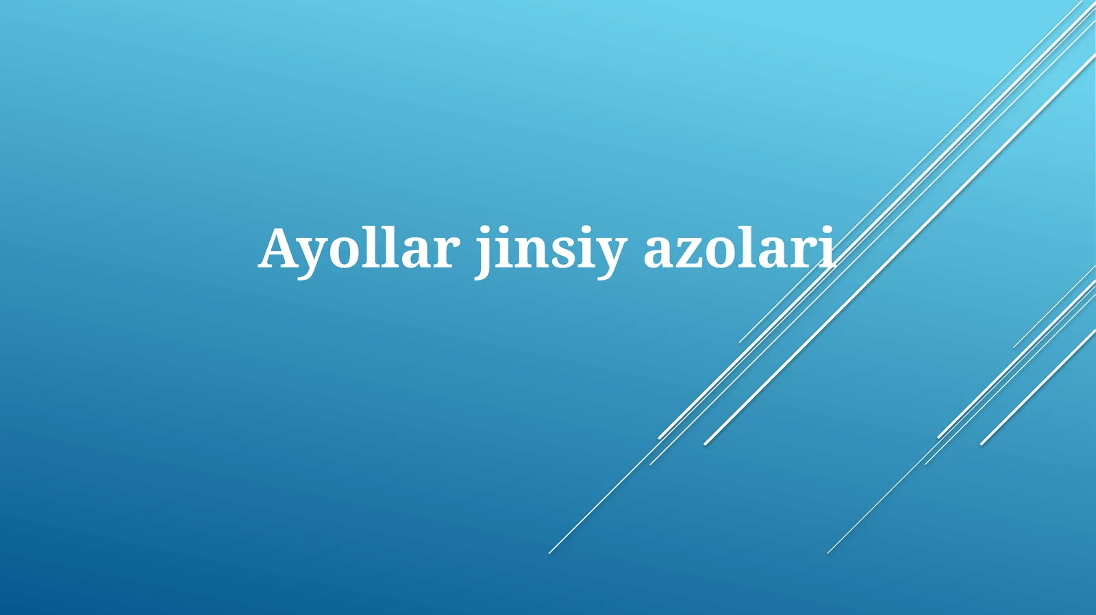 Ayollar jinsiy a'zolari