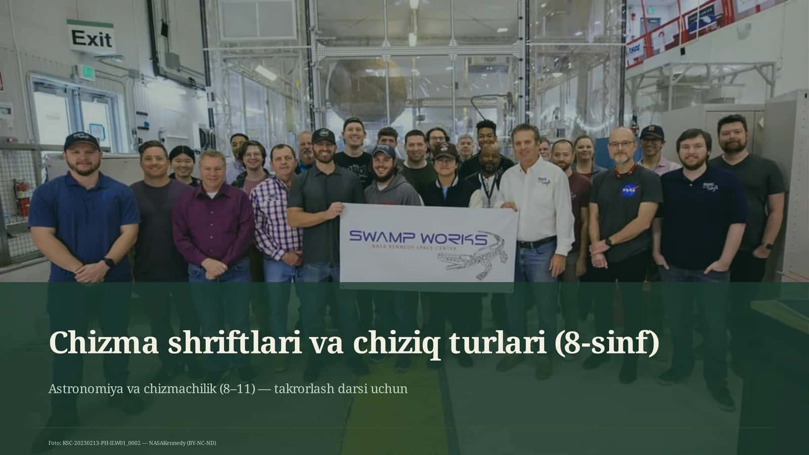 Chizma shriftlari va chiziq turlari (8-sinf)