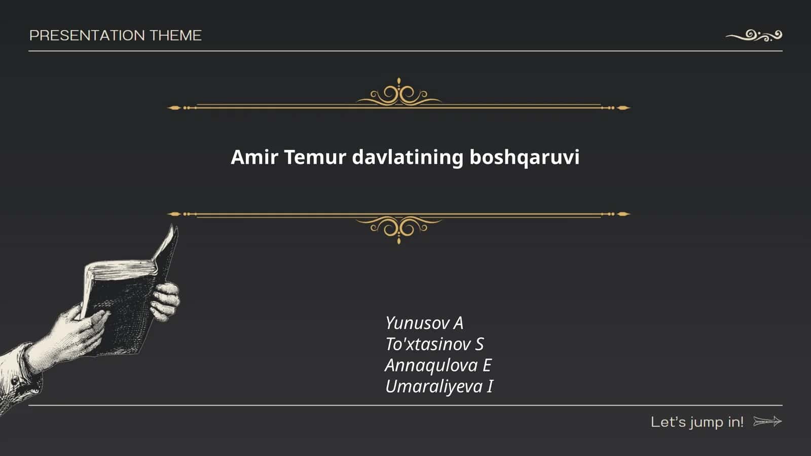 Amir Temur davlatining boshqaruvi