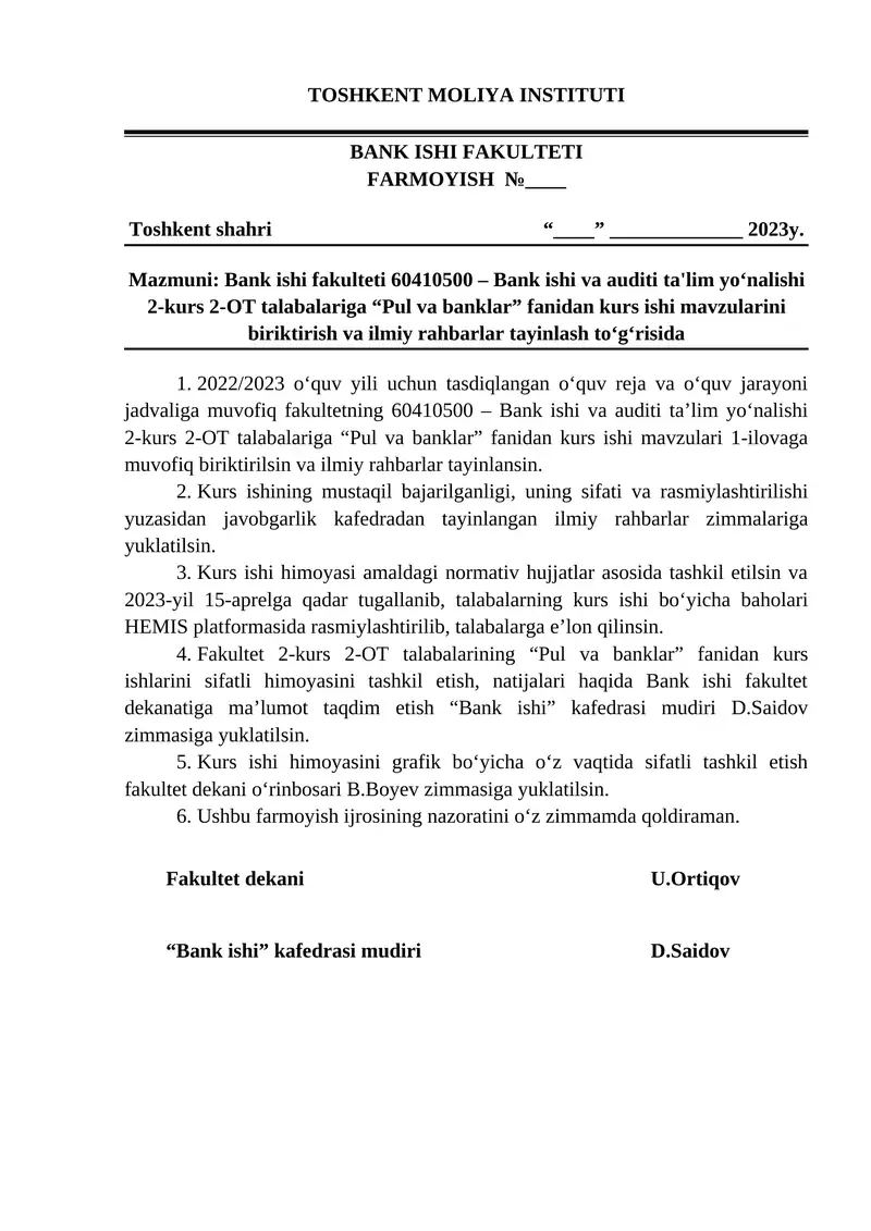 Pul va banklar