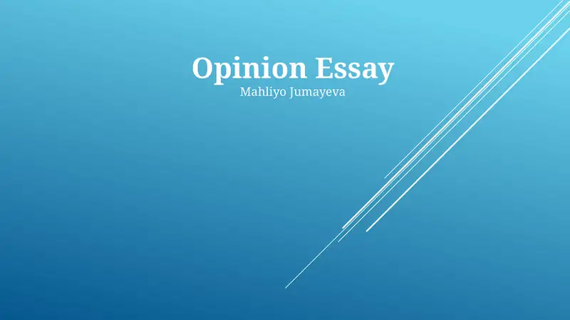 Opinion Essay