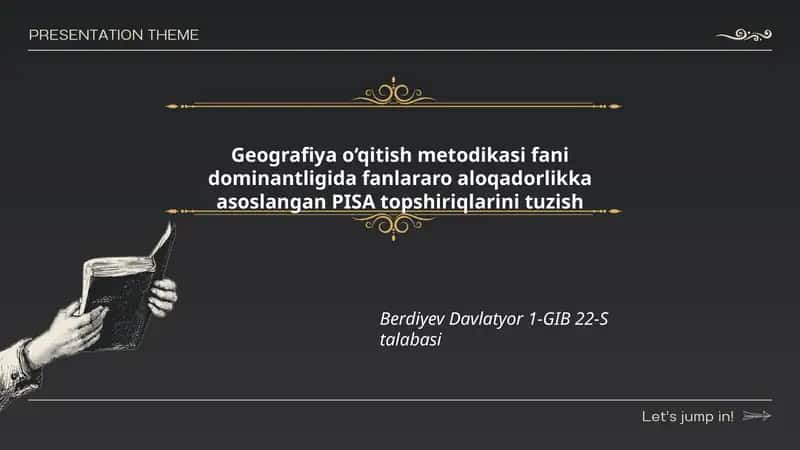 Geografiya o‘qitish metodikasi