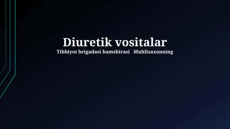 Diuretik vositalar
