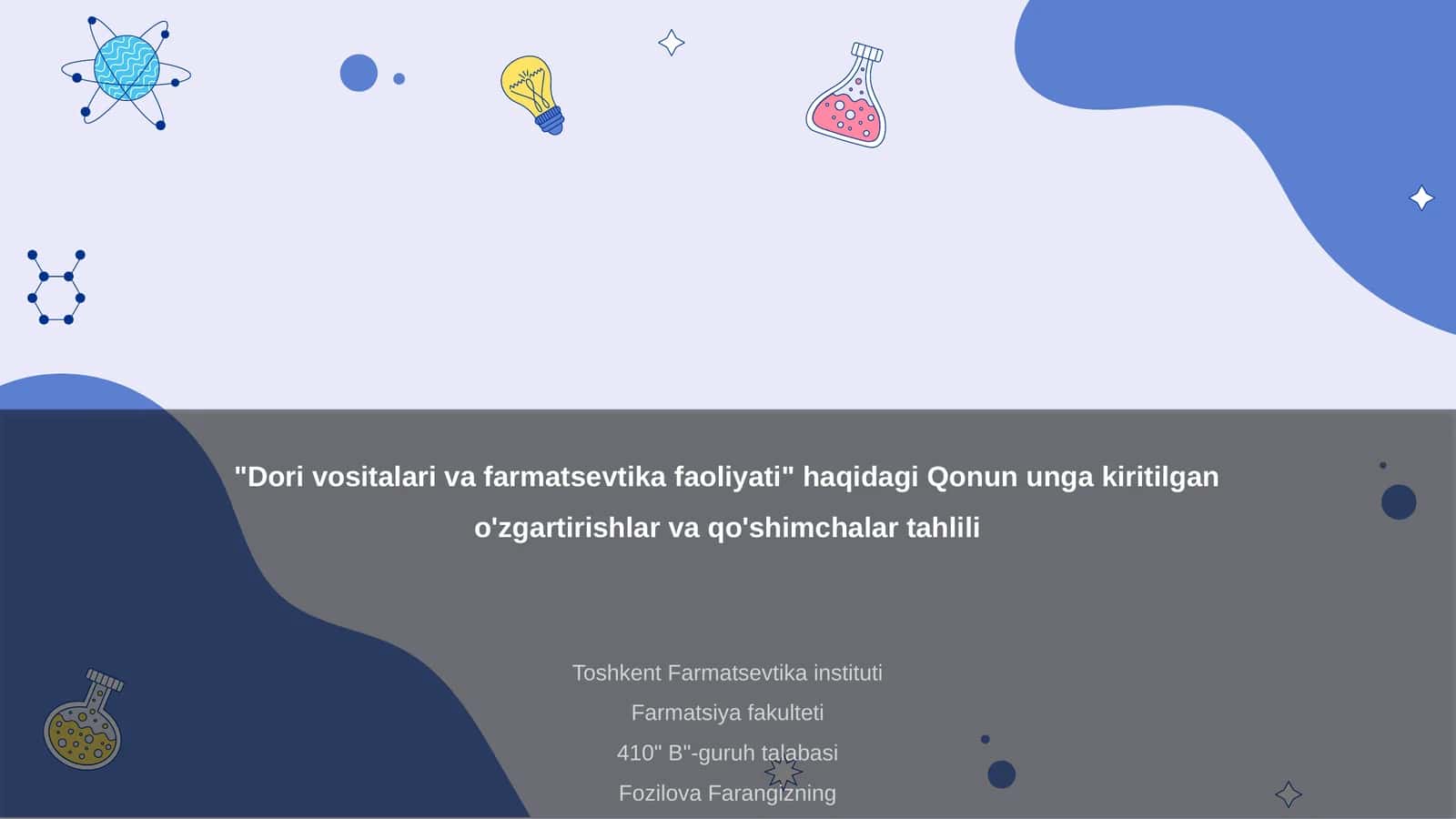 Dori vositalari va farmatsevtika faoliyati haqida qonun tahlili