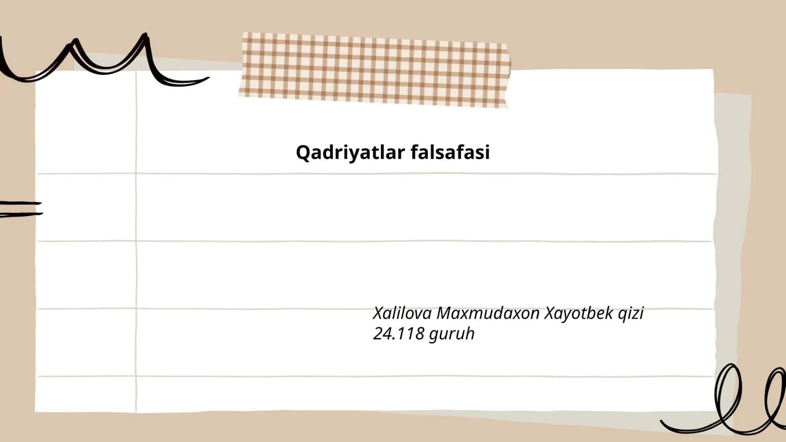 Qadriyatlarning Falsafiy Asoslari