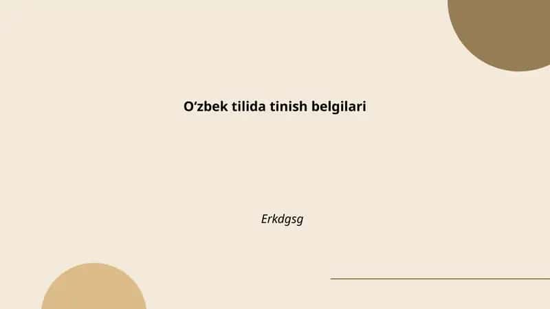 Oʻzbek tilida tinish belgilari