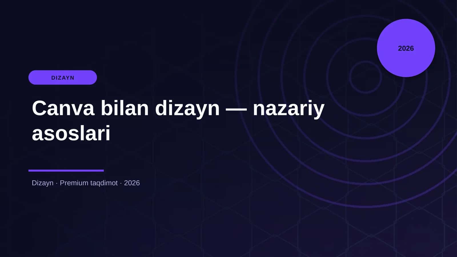 Canva bilan dizayn — nazariy asoslari