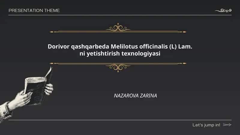 Dorivor qashqarbeda Melilotus officinalis (L) Lam. ni yetishtirish texnologiyasi