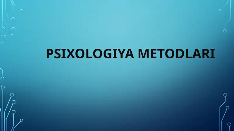 Psixologiya metodlari