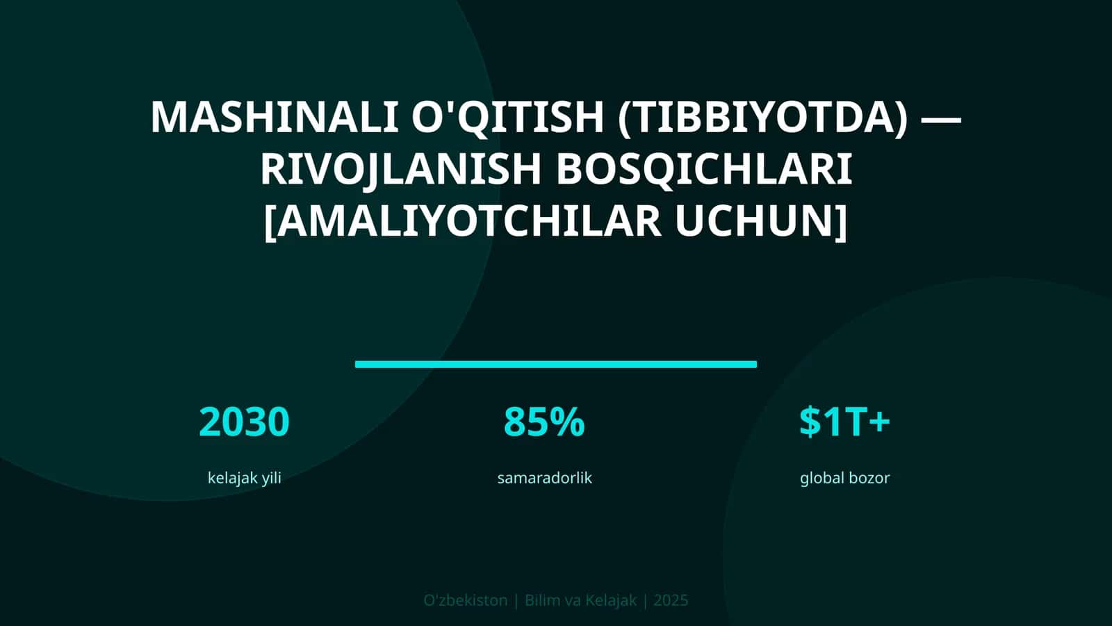 Mashinali o'qitish (tibbiyotda) — rivojlanish bosqichlari [amaliyotchilar uchun]