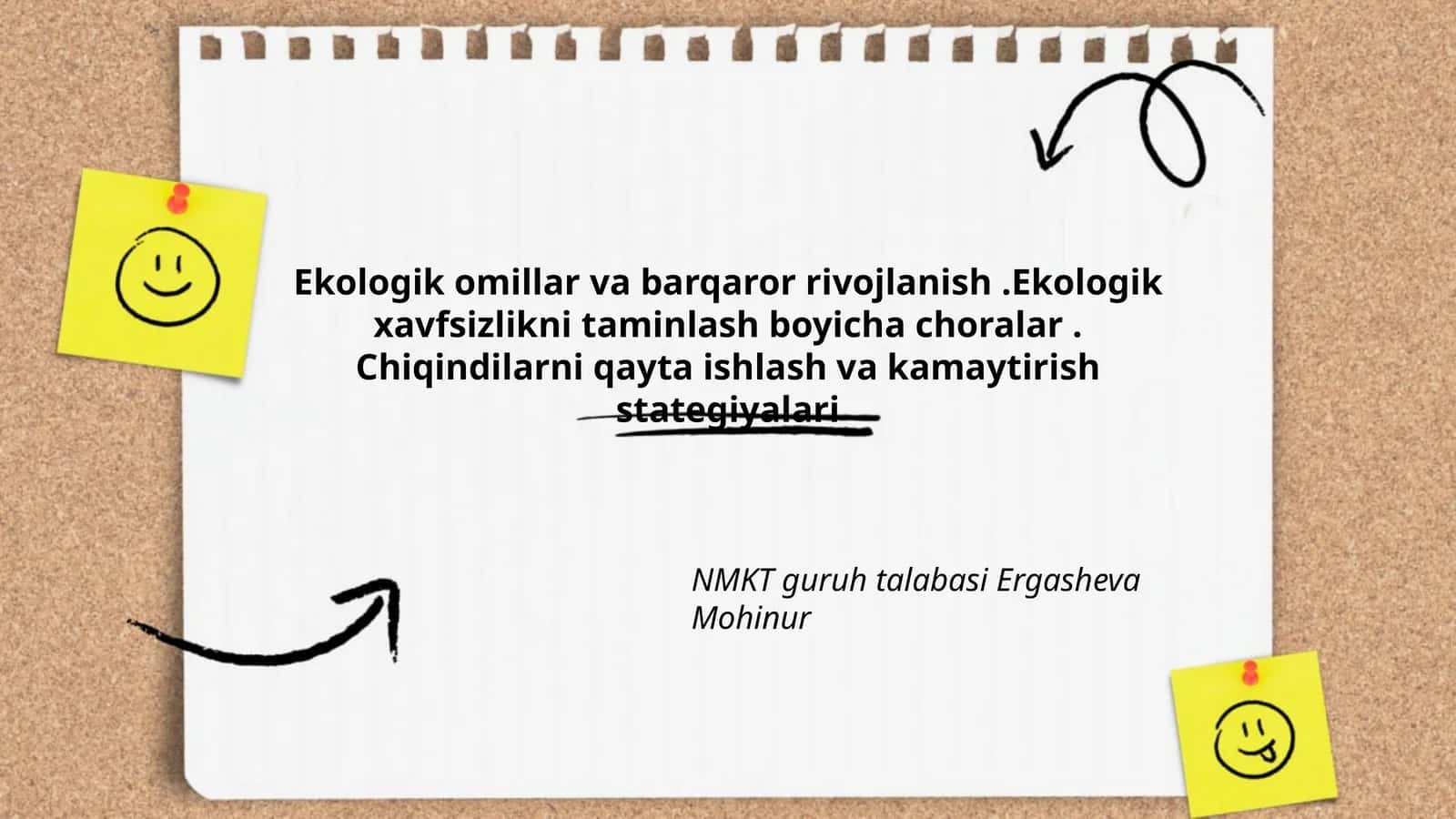 Ekologik omillar va barqaror rivojlanish