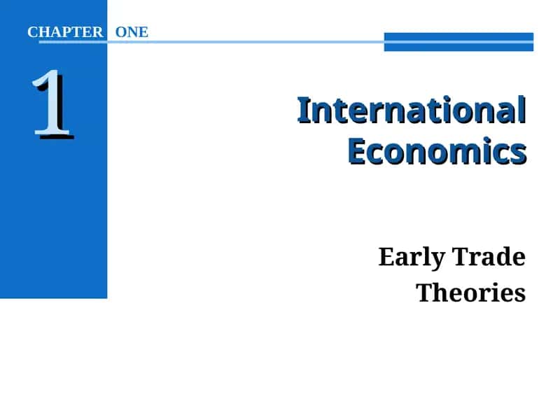 Early Trade Theories