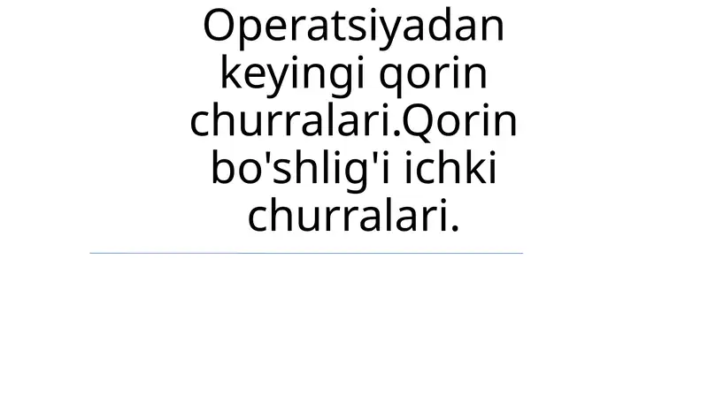 Operatsiyadan keyingi qorin churralari