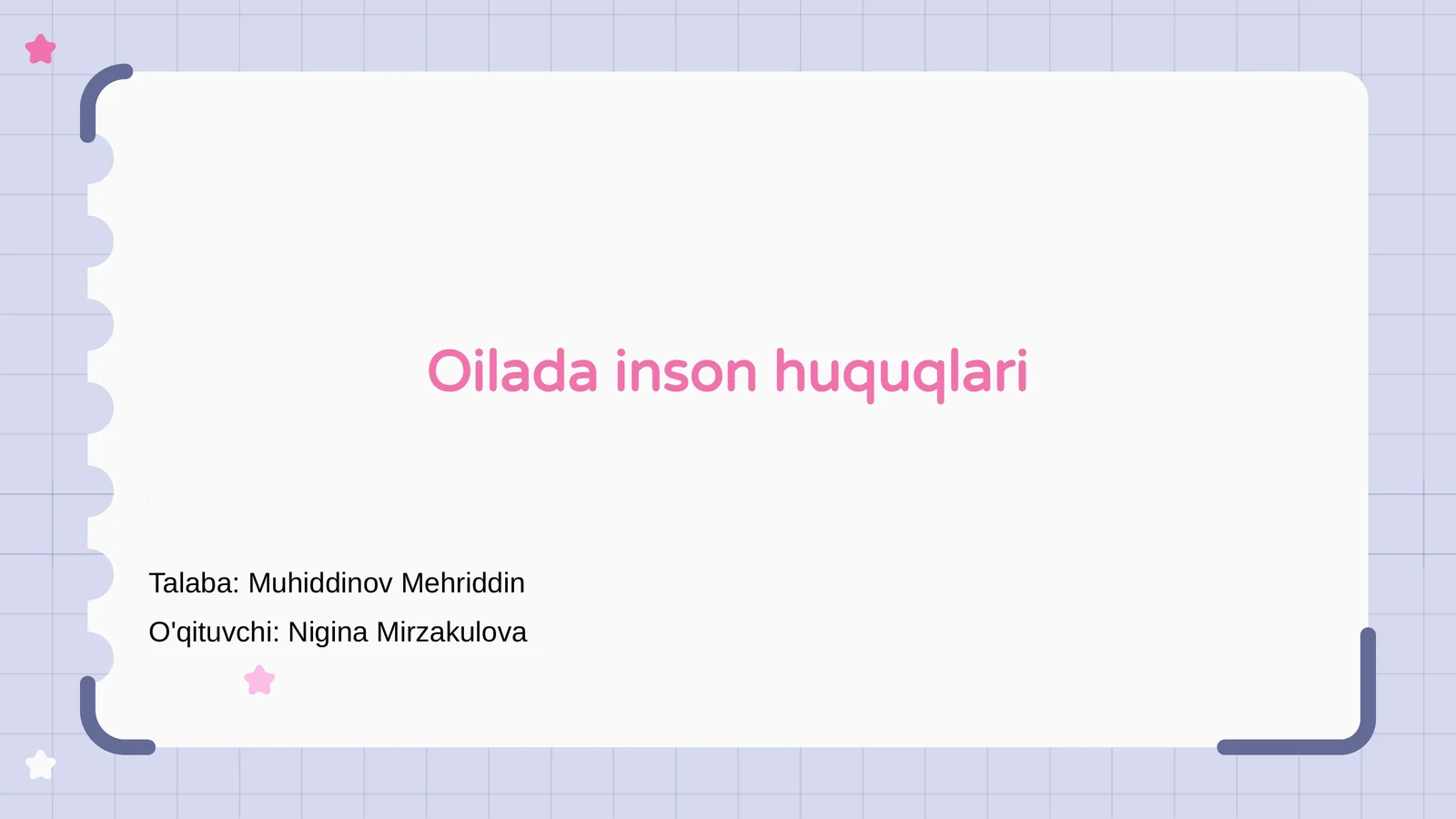 Inson Huquqlari Asoslari