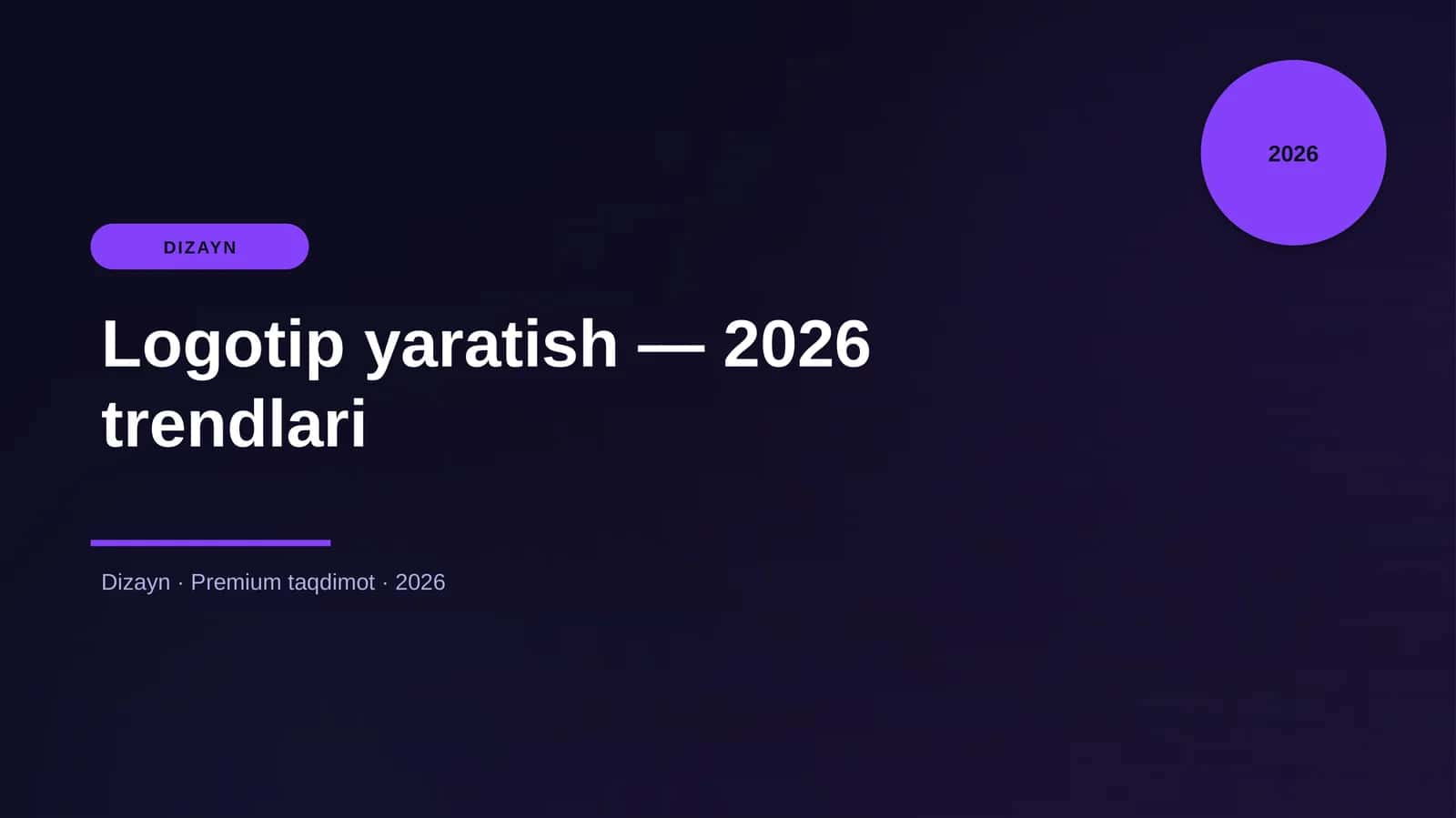 Logotip yaratish — 2026 trendlari