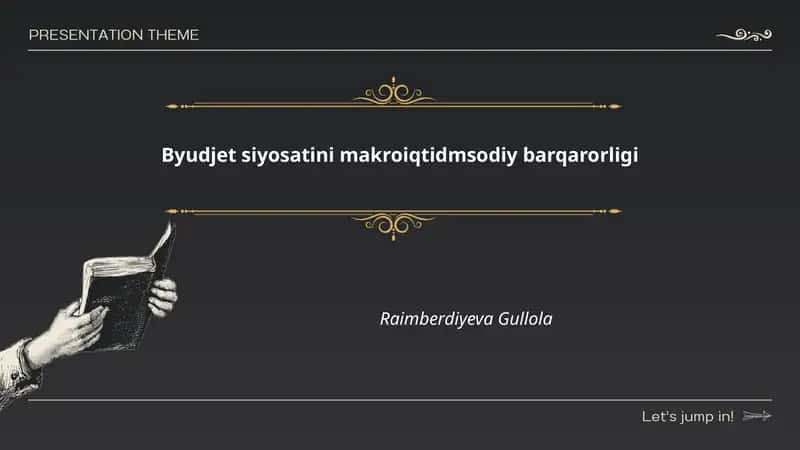 Byudjet siyosatini makroiqtidmsodiy barqarorligi