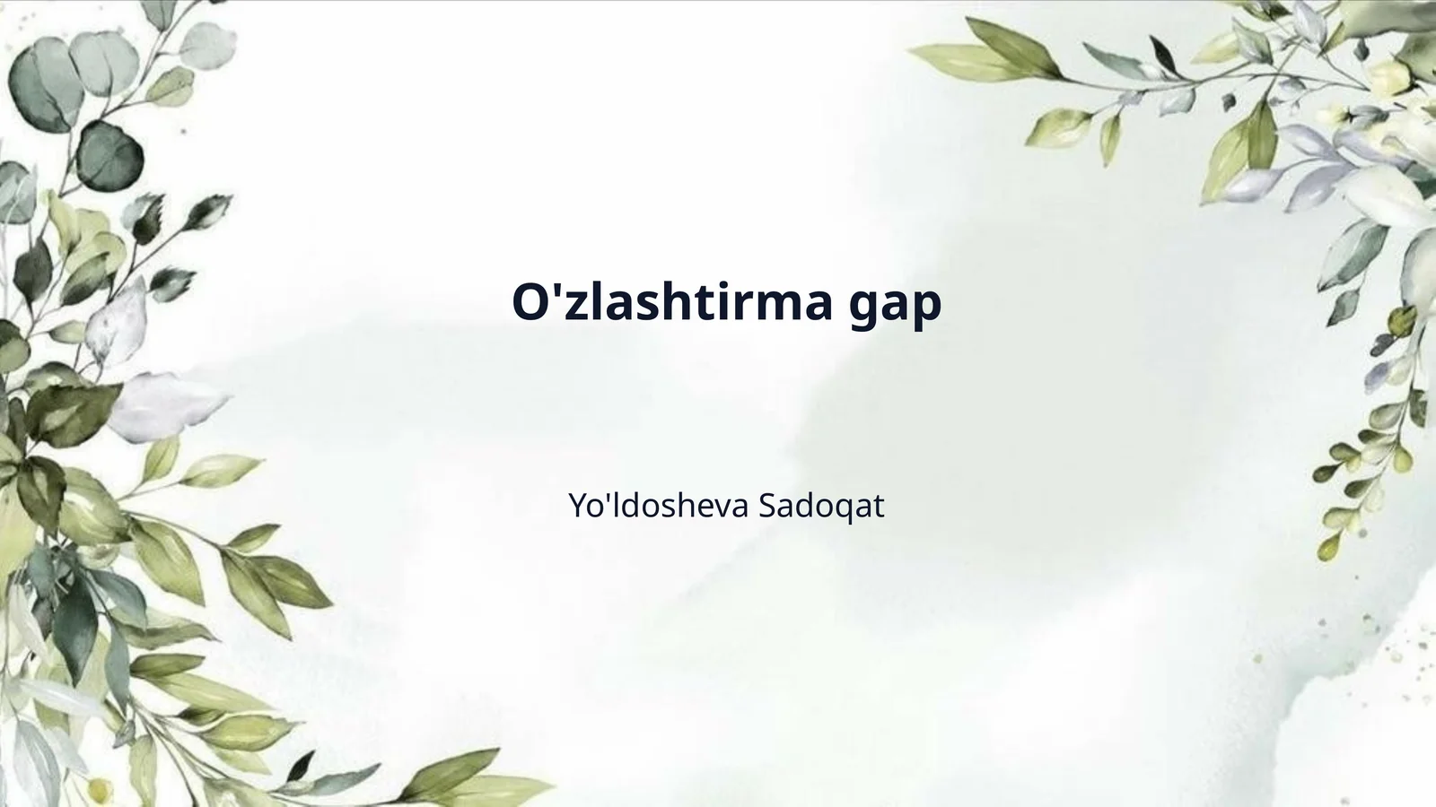 O'zlashtirma gap