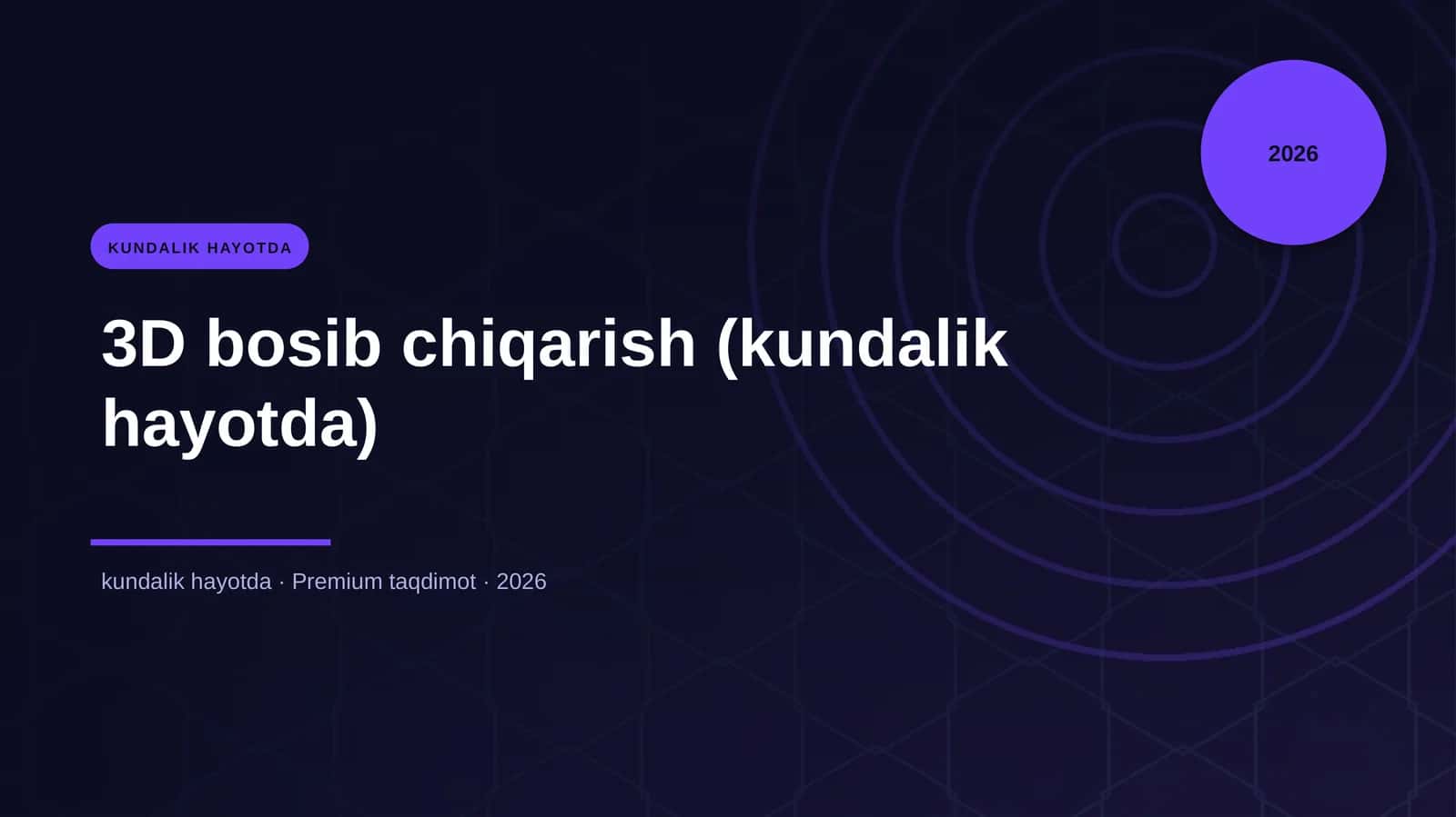 3D bosib chiqarish (kundalik hayotda)