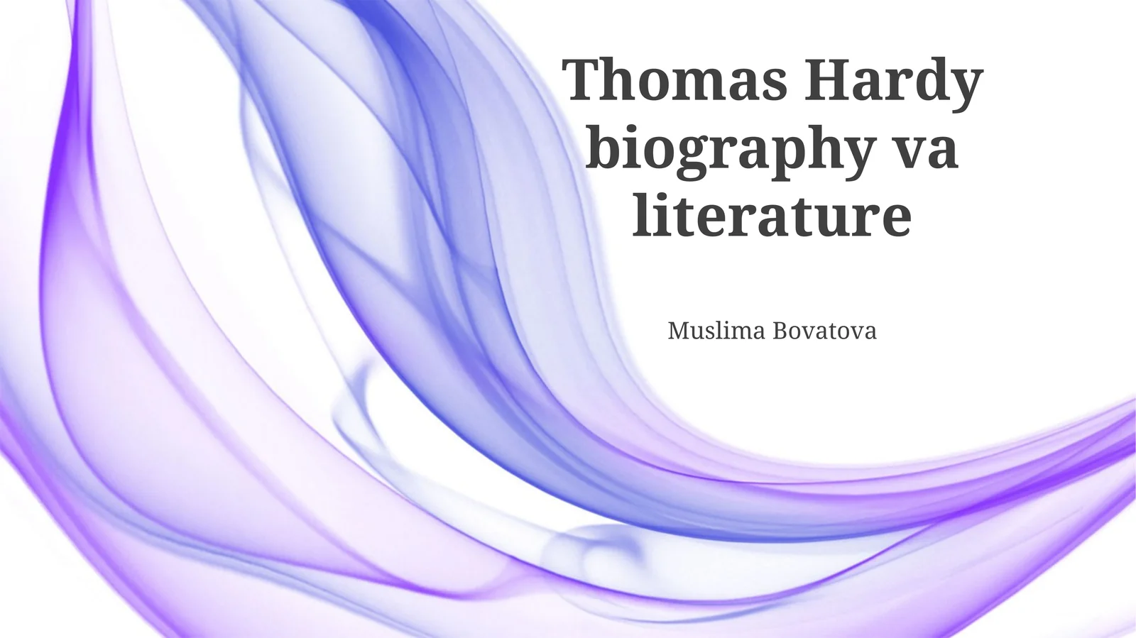 Thomas Hardy biography va literature