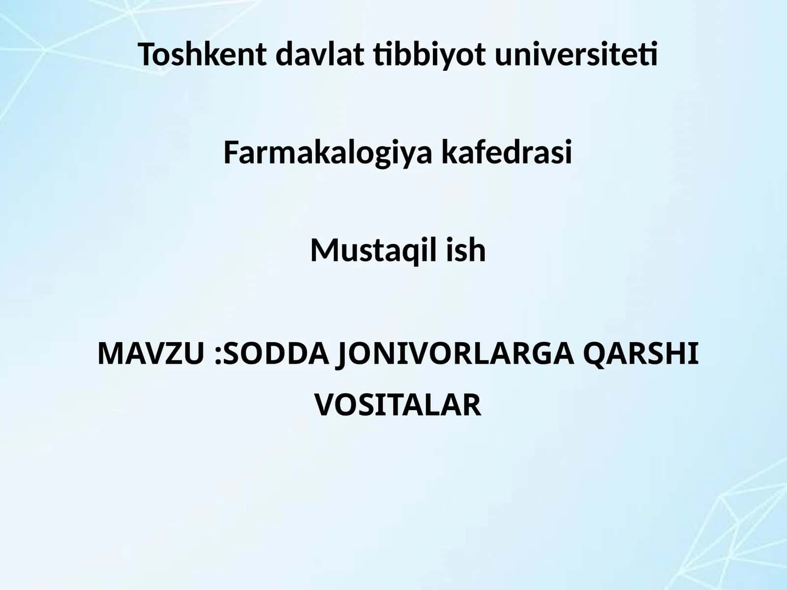 Sodda jonivorlarga qarshi vositalar