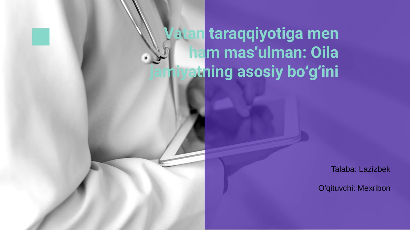 Oila – jamiyatning asosiy bo‘g‘ini