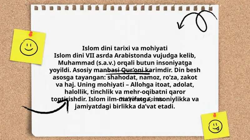 Islom dini tarixi va mohiyati