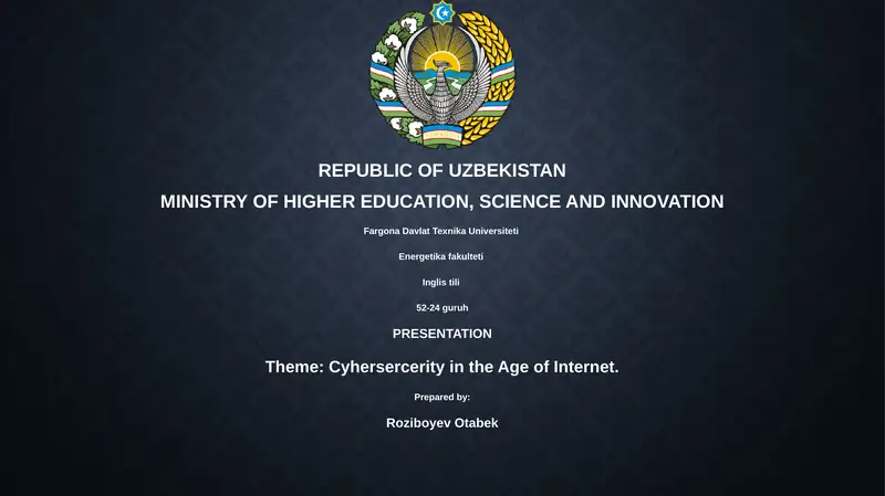 Cybersecurity Presentation