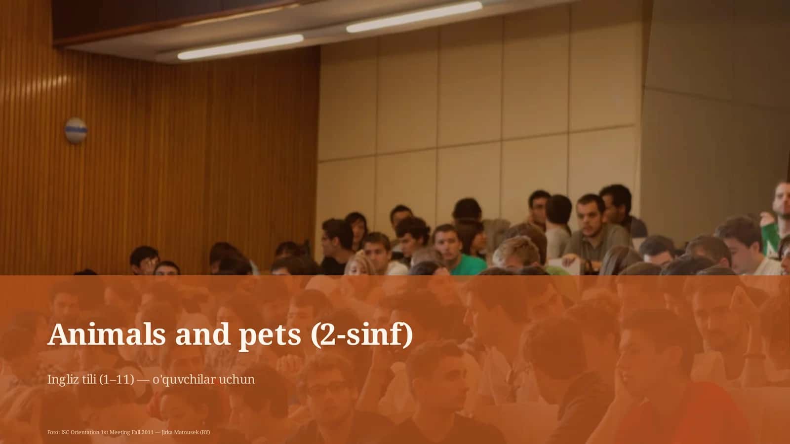 Animals and pets (2-sinf)