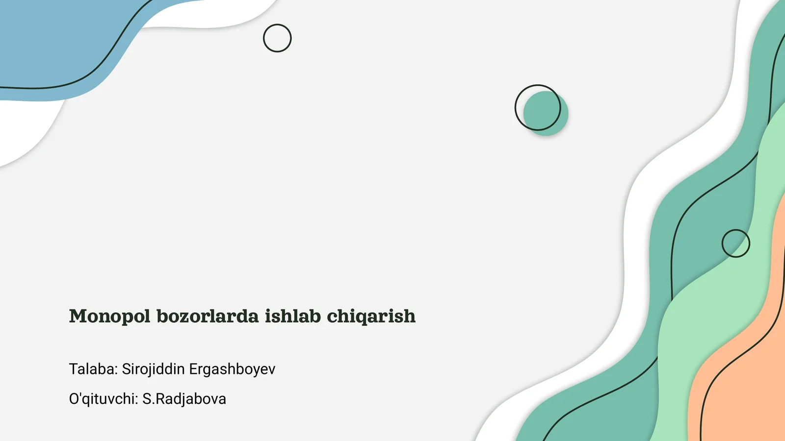 Monopol bozorlarda ishlab chiqarish