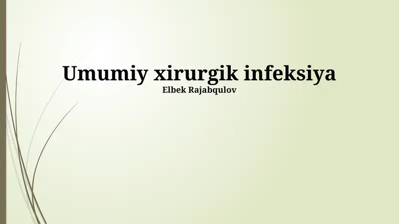 Umumiy xirurgik infeksiya