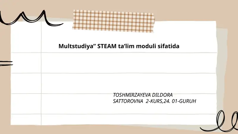 Multstudiya STEAM ta’lim moduli