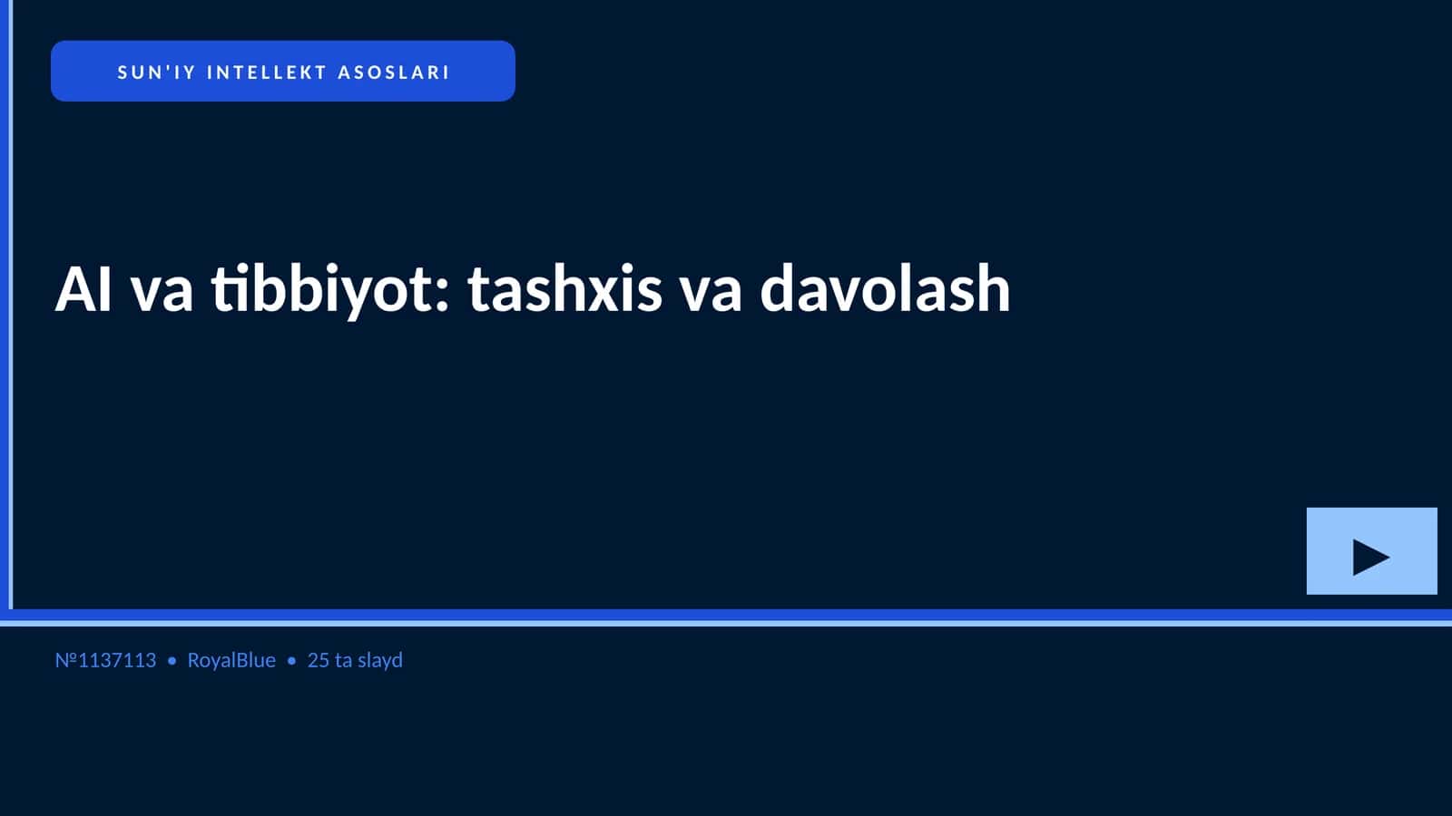 SUN'IY INTELLEKT ASOSLARI