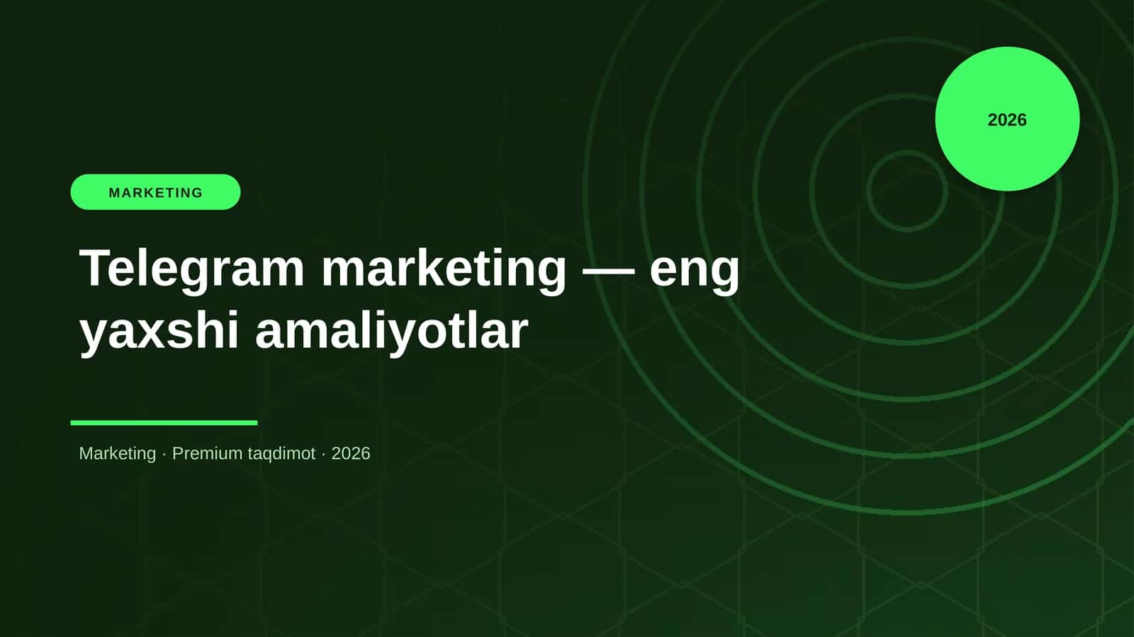 Telegram marketing — eng yaxshi amaliyotlar