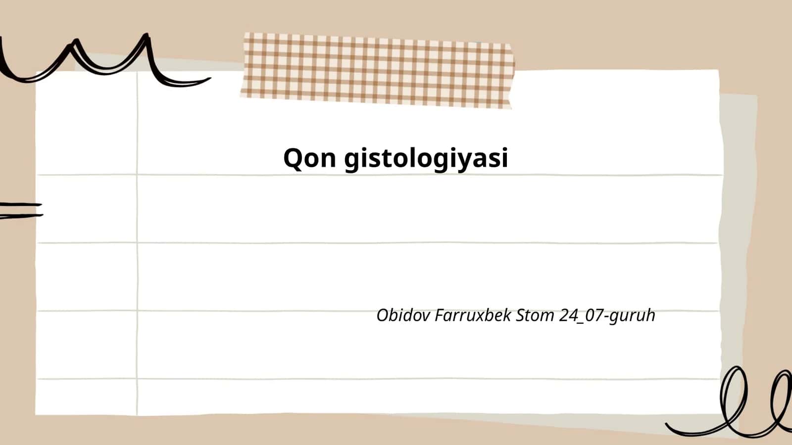 Qon gistologiyasi