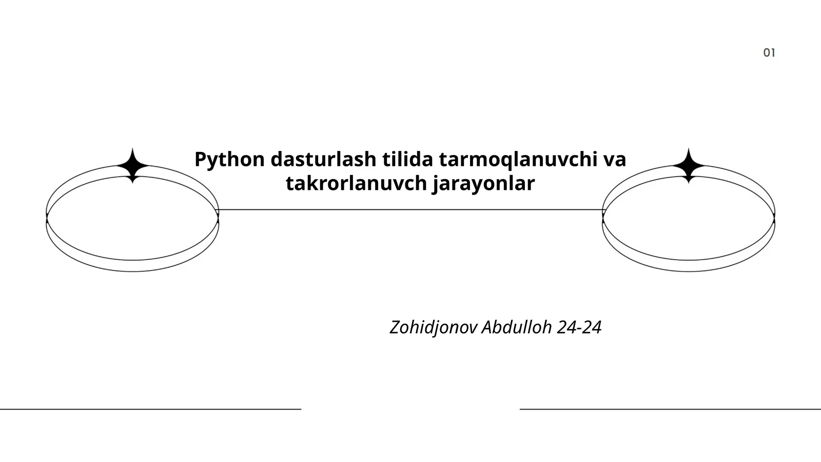 Python dasturlash tilida tarmoqlanuvchi va takrorlanuvch jarayonlar