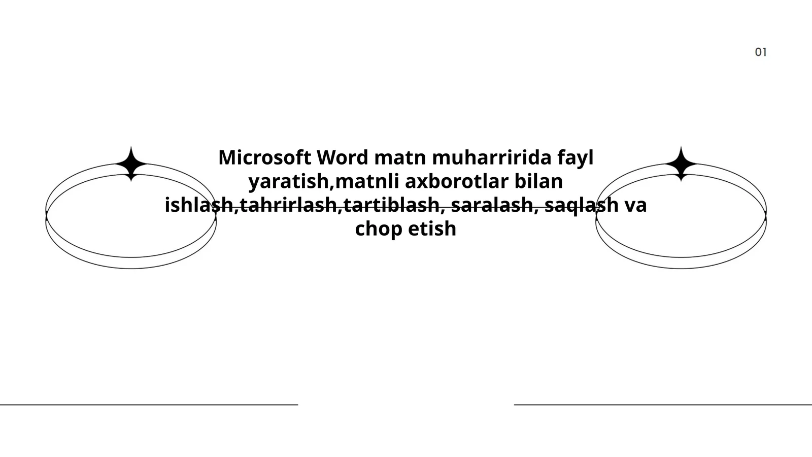 Microsoft Word matn muharririda fayl yaratish